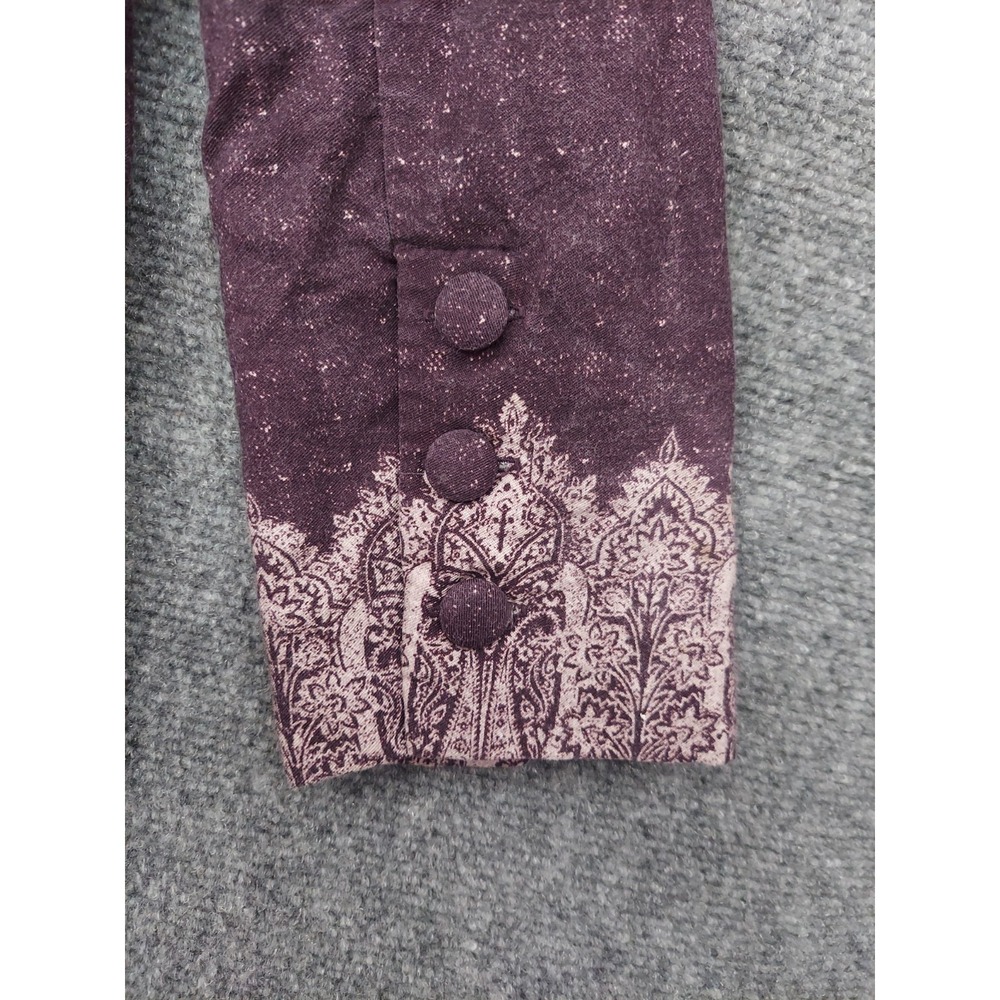 Soft Surroundings Maxi Cardigan Womens Medium Purple Floral Duster Blazer - Picture 13 of 14